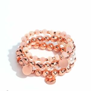 Paparazzi Gold Beaded Bracelet Modern Minimalist Design Dawn Demonstraction